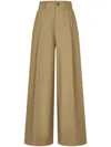 Studio Tomboy Wide-leg Cotton Trousers In 中性色