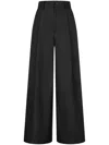 Studio Tomboy Wide-leg Cotton Trousers In Black
