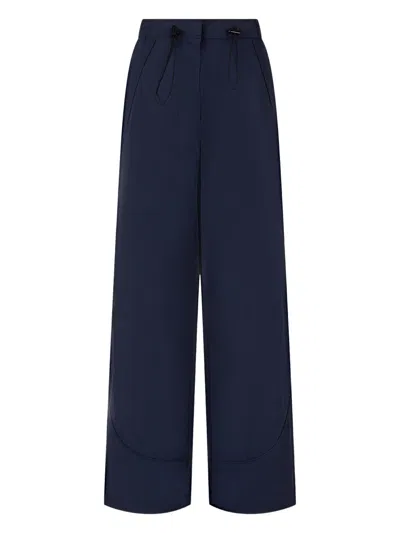Studio Tomboy Wide-leg Drawstring Trousers In Blue