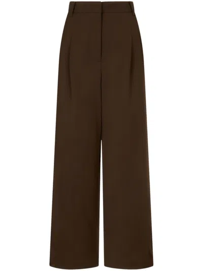 Studio Tomboy Wide-leg Trousers In 褐色