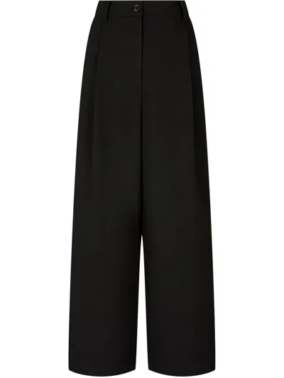 Studio Tomboy Wide-leg Trousers In Black