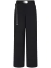 Studio Tomboy Wool Belted Trousers In 黑色