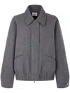 Studio Tomboy Wool Bomber Jacket In Grey