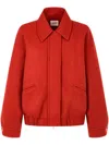 Studio Tomboy Wool Bomber Jacket In Red