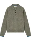 Studio Tomboy Wool Polo Top In 绿色