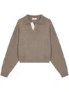 Studio Tomboy Wool Polo Top In 中性色