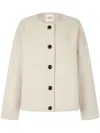 Studio Tomboy Wool Round-neck Jacket In Neutrals