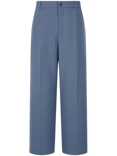 Studio Tomboy Wool Tailored Trousers In Blue