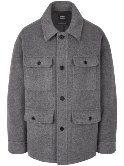 Studio Tomboy Wool Worker Jacket In Grey