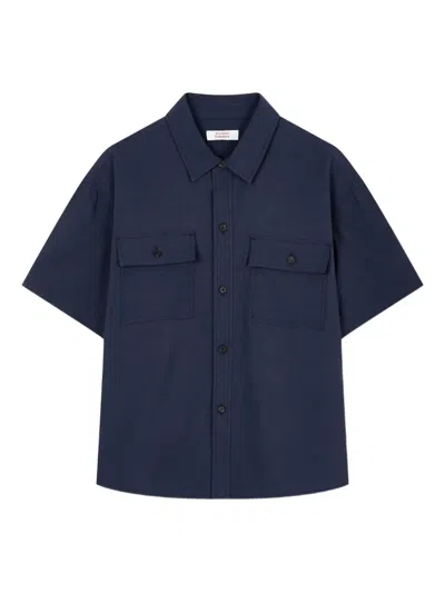 Studio Tomboy Yoke Shirt In Blue