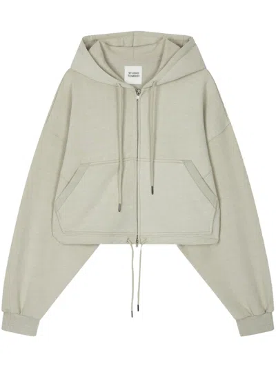 Studio Tomboy Zip-down Hoodie In Neutrals