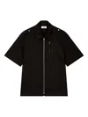 Studio Tomboy Zip-fastening Short-sleeve Shirt In Black