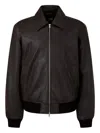 Studio Tomboy Zip-front Bomber Jacket In Brown