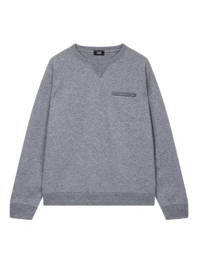 Studio Tomboy Zip-pocket Sweatshirt In Gray