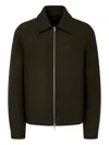 Studio Tomboy Zip-up Wool Jacket In Green