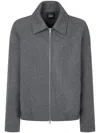 Studio Tomboy Zip-up Wool Jacket In Grey