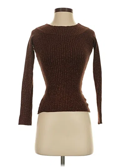 Pre-owned Studio Turtleneck Sweater In Brown
