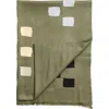 Studio Variously Dahlia Hand Embroidered Hand Woven Scarf In Green