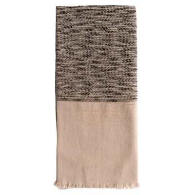 Pre-owned Studio Variously Flo Brown Merino Throw By , Handwoven And Eco-friendly
