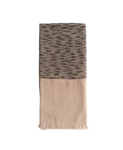 Studio Variously Flo Merino Textured Handloom Throw In Brown