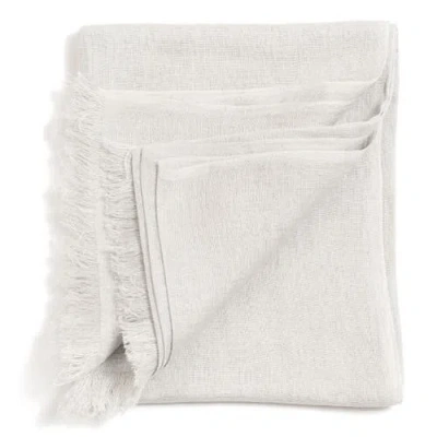 Studio Variously Hand Woven Linen Scarf In Neutral