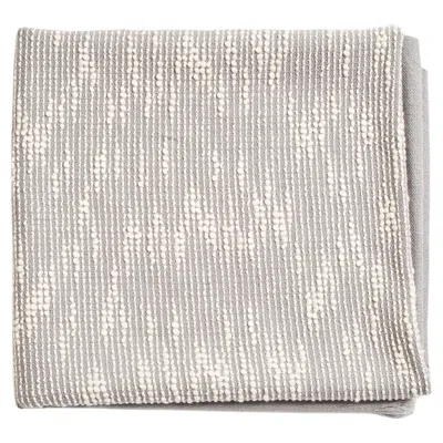 Pre-owned Studio Variously Handwoven Merino Flo Grey Throw By , Modern Design In Gray