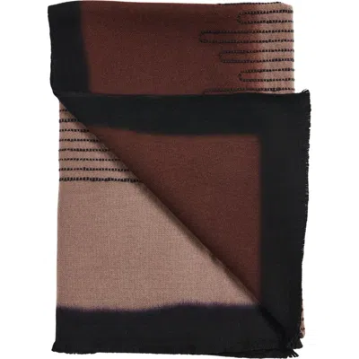 Studio Variously Handwoven Myrtle Drift Merino Throw In Mink