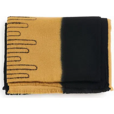 Studio Variously Handwoven Myrtle Drift Merino Throw In Topaz Brown