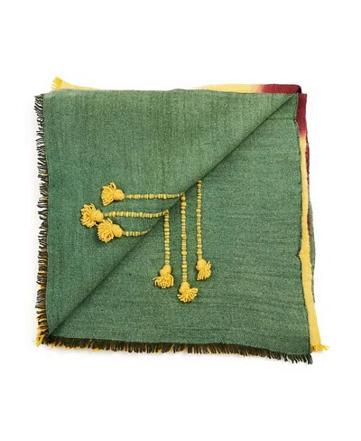 Studio Variously Handwoven Textured Merino Wool Throw Blanket In Animal Print
