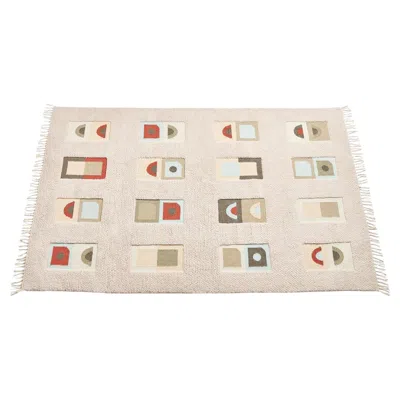 Pre-owned Studio Variously Incense Plush Merino Hand Knotted Sustainable Artisanal Geometric Pattern Rug In Sand