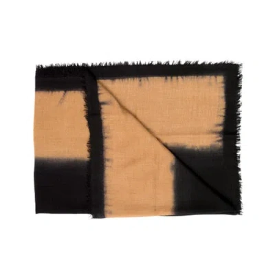 Studio Variously Iris Cashmere Merino Handwoven Scarf In Iris Brown