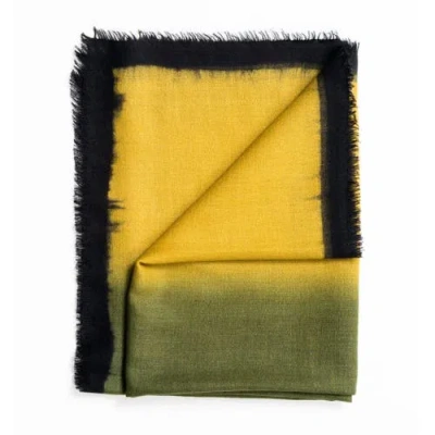 Studio Variously Iris Courtyard Hand Woven Cashmere Merino Scarf In Iris Topaz