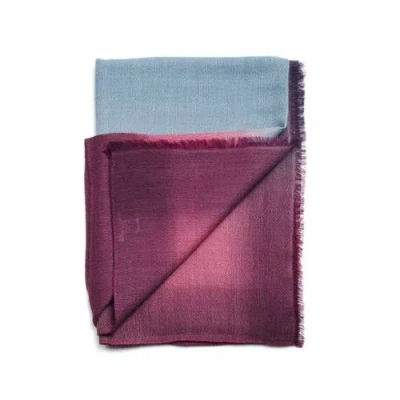 Studio Variously Iris Courtyard Hand Woven Cashmere Merino Scarf In Purple