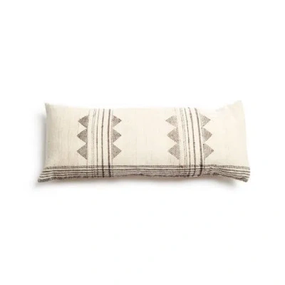 Studio Variously Kora White And Black Artisanal Handwoven Pillow