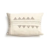 Studio Variously Kora White And Black Handloom Small Lumbar Pillow In White