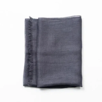 Studio Variously Linen And Silk Handwoven Scarf In Moss Green