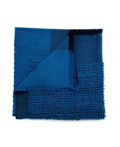 Studio Variously Macaroon Plush Textured Merino Handloom Throw In Purple