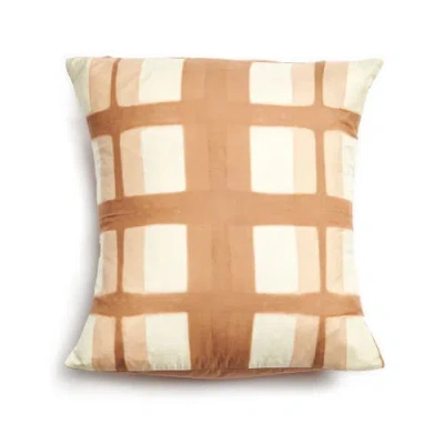 Studio Variously Melo Black Handcrafted Shibori Print Mulberry Silk Pillow In Brown