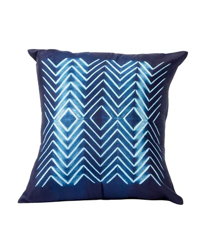 Studio Variously Naami Handcrafted Shibori Print Mulberry Silk Pillow, Cover Only, 20 X 20 In Purple