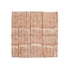 Studio Variously Oak Brown Stripes Wax Block Print Cotton Table Napkin