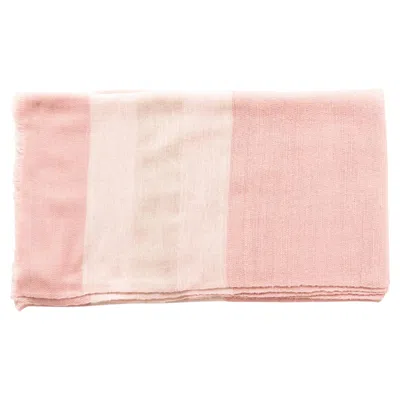 Pre-owned Studio Variously Rosa Pink Handwoven Large Throw Bedspread By  In Plush Merino