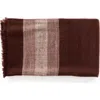 Studio Variously Rosa Plush Maroon Plush Merino Queen Bedspread / Large Throw In Brown