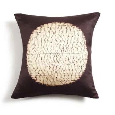 Studio Variously Shunya Black Handcrafted Shibori Print Mulberry Silk Pillow