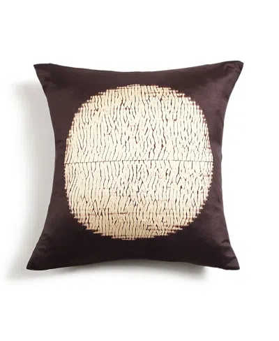 Studio Variously Shunya Handcrafted Shibori Print Mulberry Silk Pillow With Insert In Black