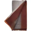 Studio Variously Simply Taupe Brown Gray Hand Spun Merino Handloom Throw