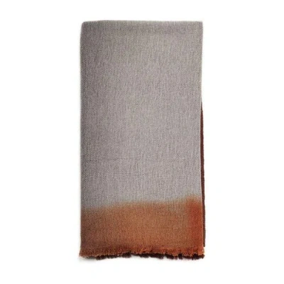 Studio Variously Simply Taupe Brown Gray Hand Spun Merino Handloom Throw In Multi