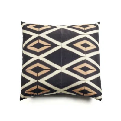 Studio Variously Tisa Black Handcrafted Shibori Print Mulberry Silk Pillow In Multi