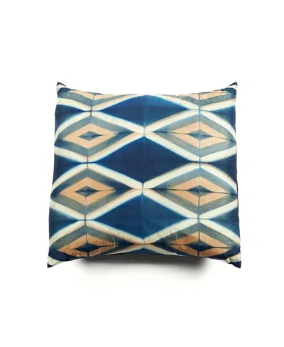 Studio Variously Tisa Handcrafted Shibori Print Mulberry Silk Pillow, Cover Only, 20 X20 In Purple