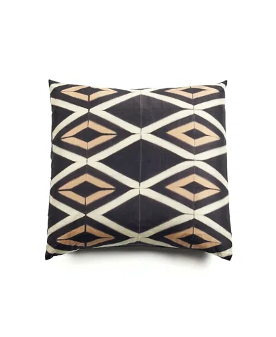 Studio Variously Tisa Handcrafted Shibori Print Mulberry Silk Pillow, With Insert, 20 X 20 In Black