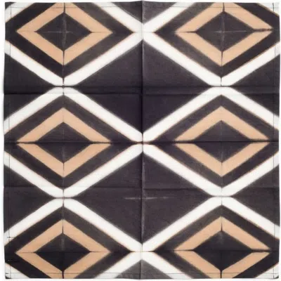 Studio Variously Tisa Indigo Hand Crafted Shibori Print Cotton Table Napkin Set Of 4 In Multi